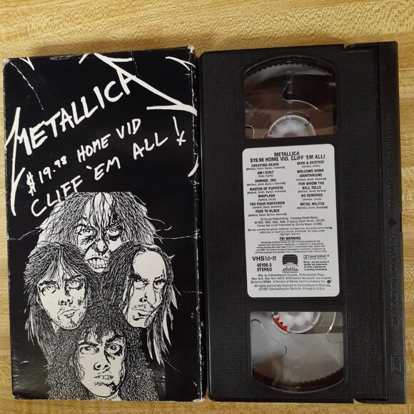Metallica 19.98 Home Vid Cliff 'Em All VHS  12 Tracks Elektra/Asylum VTG  1987 - Picture 5 of 7